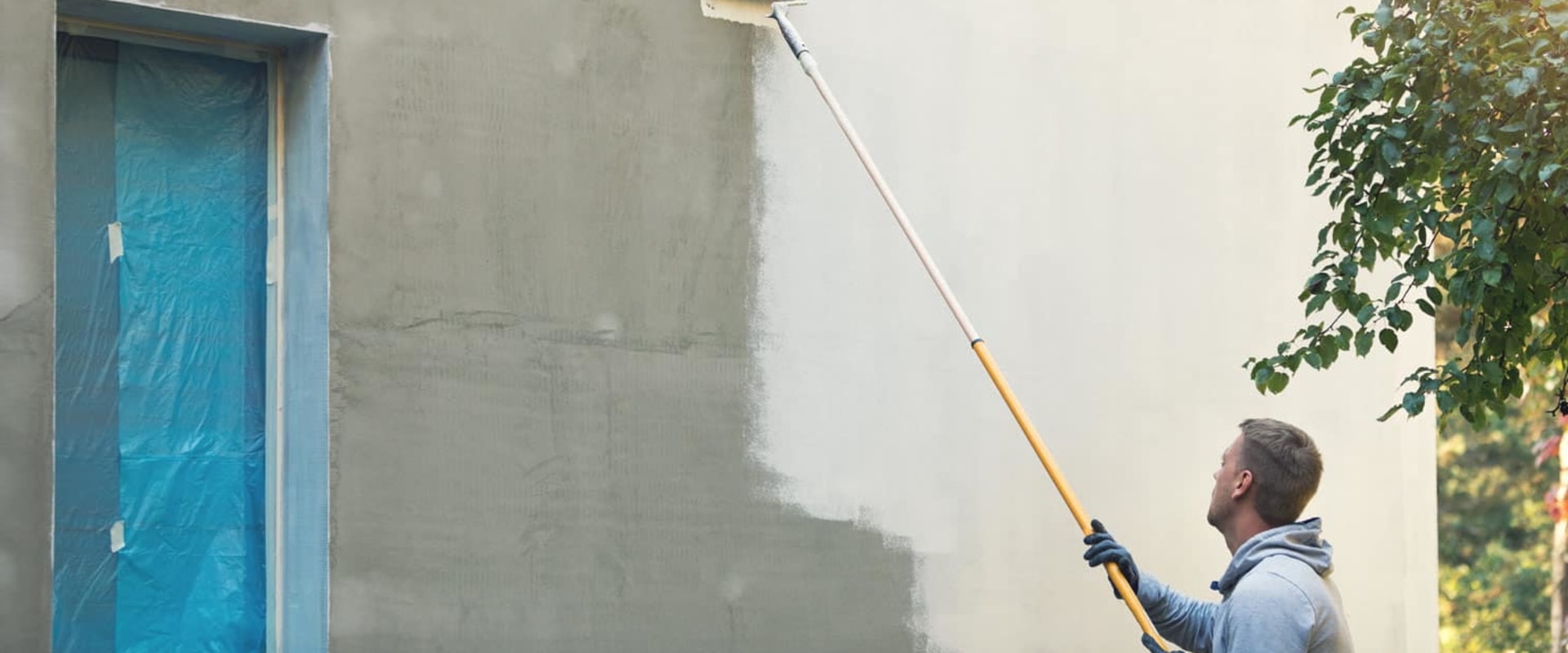 How do you prepare a house for exterior painting?